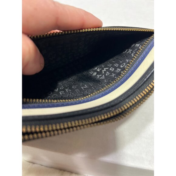 Kate Spade Tinie Laurel Way Cruise stripe pink blue wallet wristlet - Picture 5 of 7